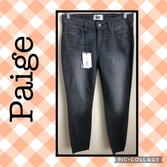 PAIGE Denim - NWT Paige Verdugo Ankle Raw Hem Grey Jeans 👖